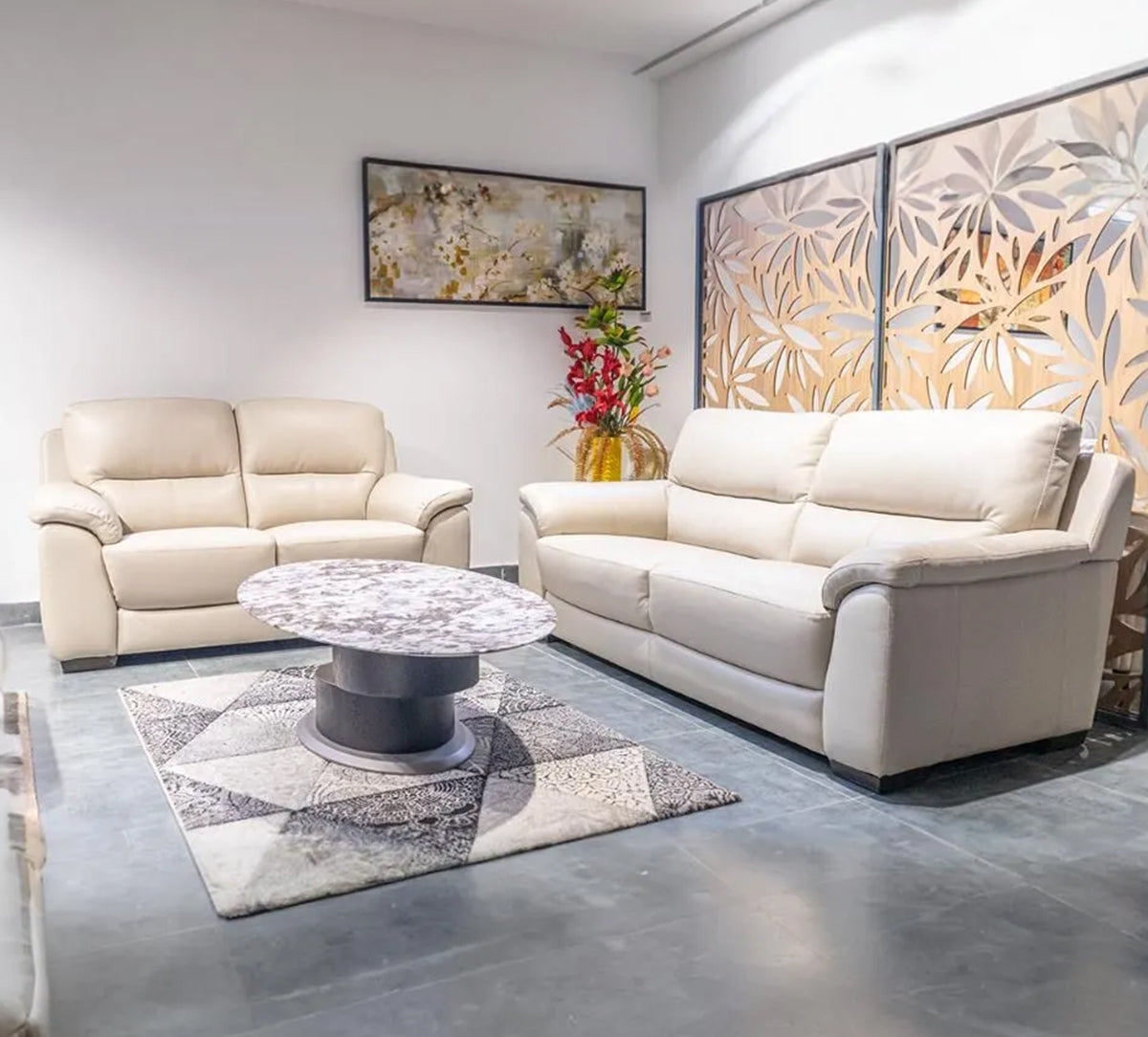 Primo Half Leather Sofa 3+2 Seater-12182