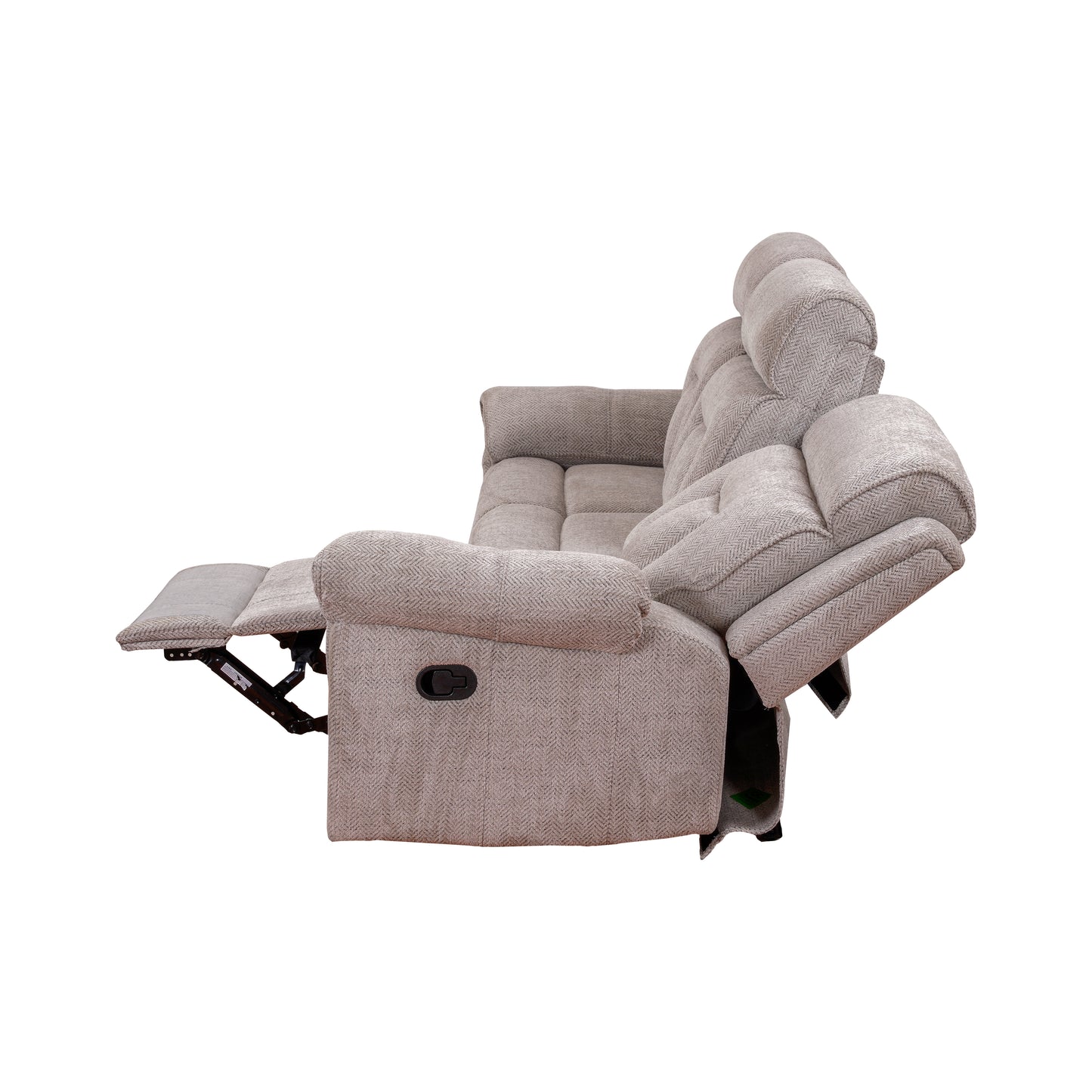 Manual Fabric 3+2 Seater Recliner - Consrt-Graphite