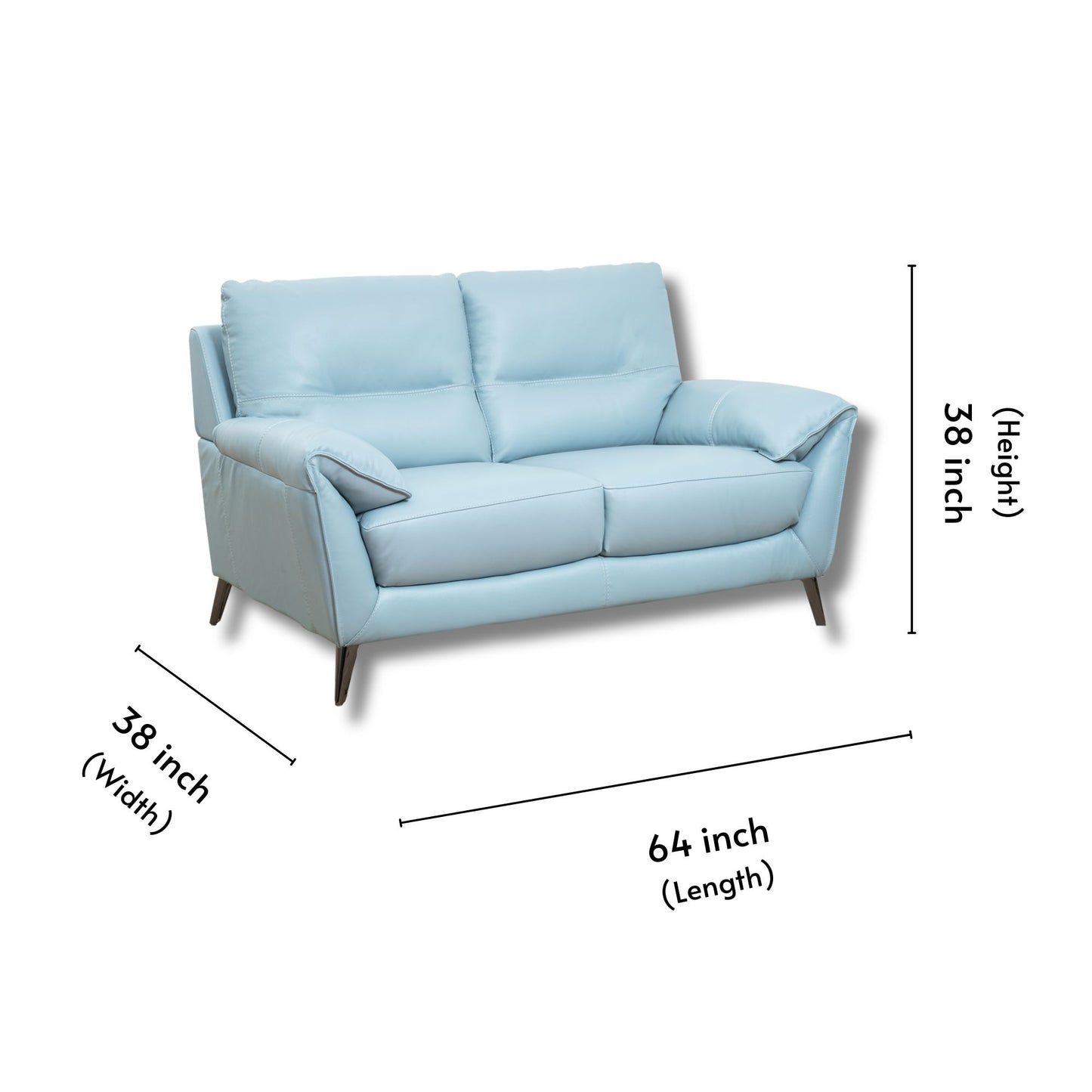 Anson Half Leather Sofa Set (3+2) Seater-12615