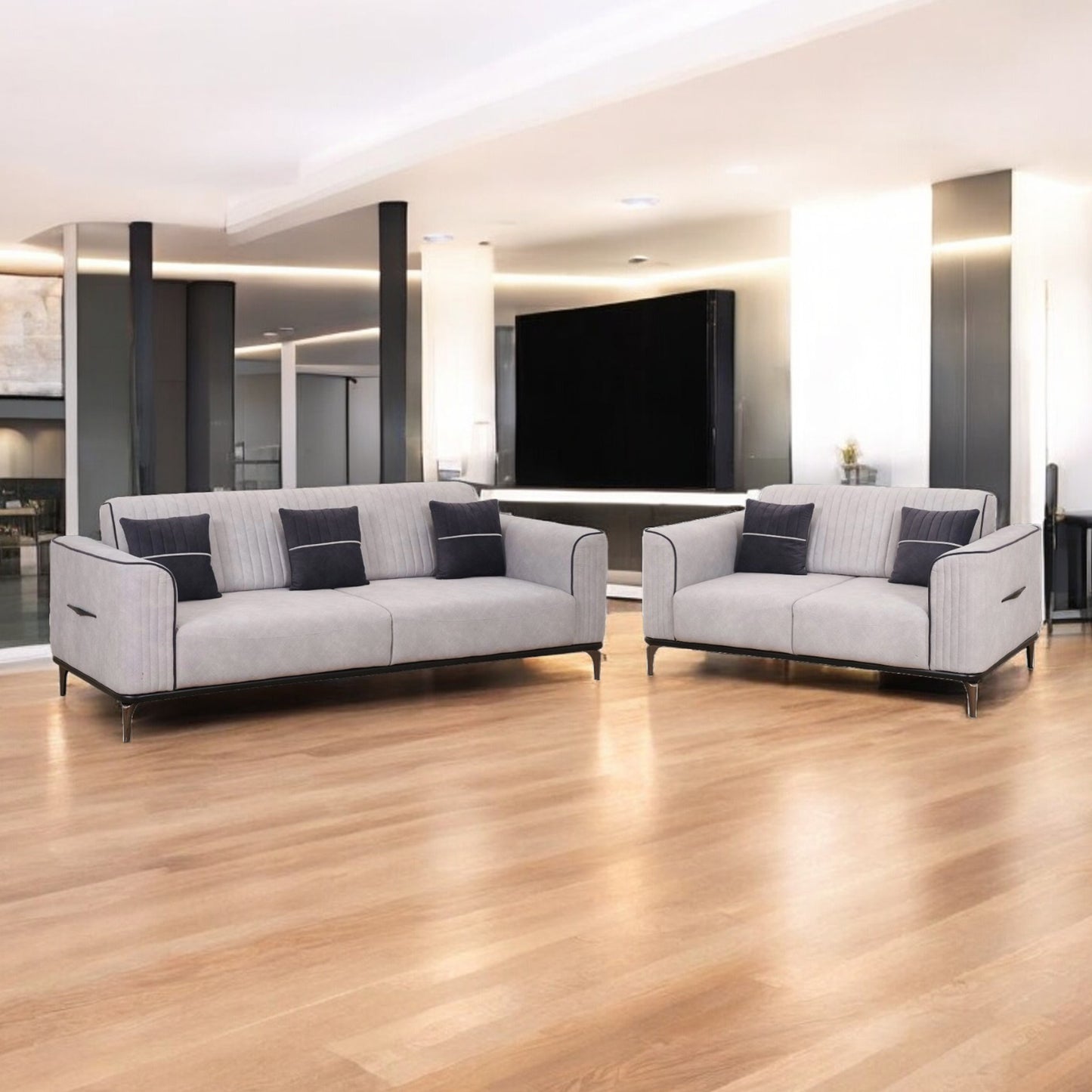 Vella Fabric Sofa 3+2 Seater