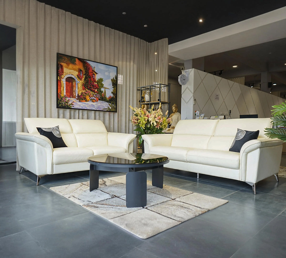 Dallas Half Leather Sofa 3+2 Seater-G19920