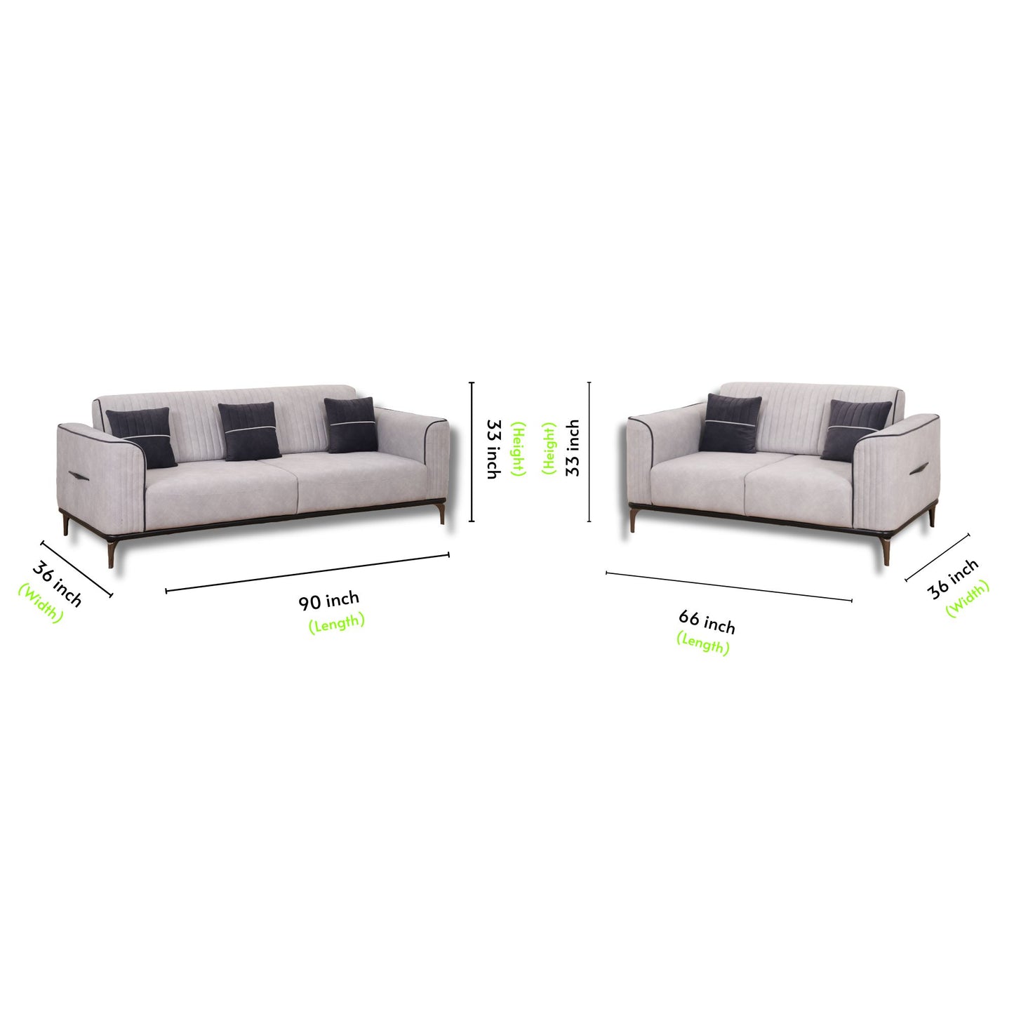 Vella Fabric Sofa 3+2 Seater