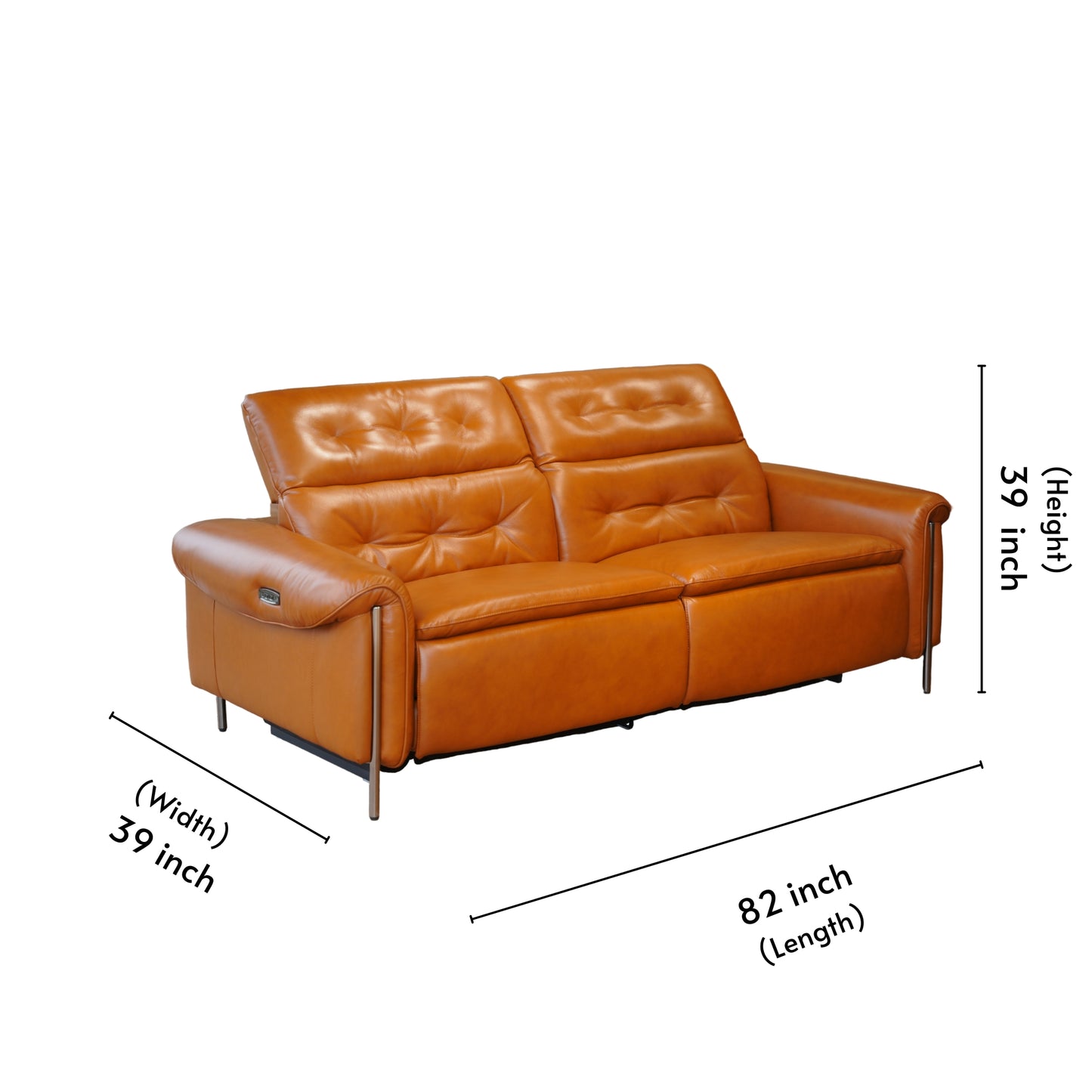 Prada HL Dual Motor Recliner 3+2 Seater-RS-13275-PR-TO-639E Caramel
