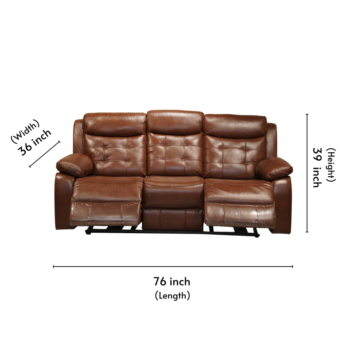 Milan Half Leather Electric Recliner 3+2 Seater-55012M
