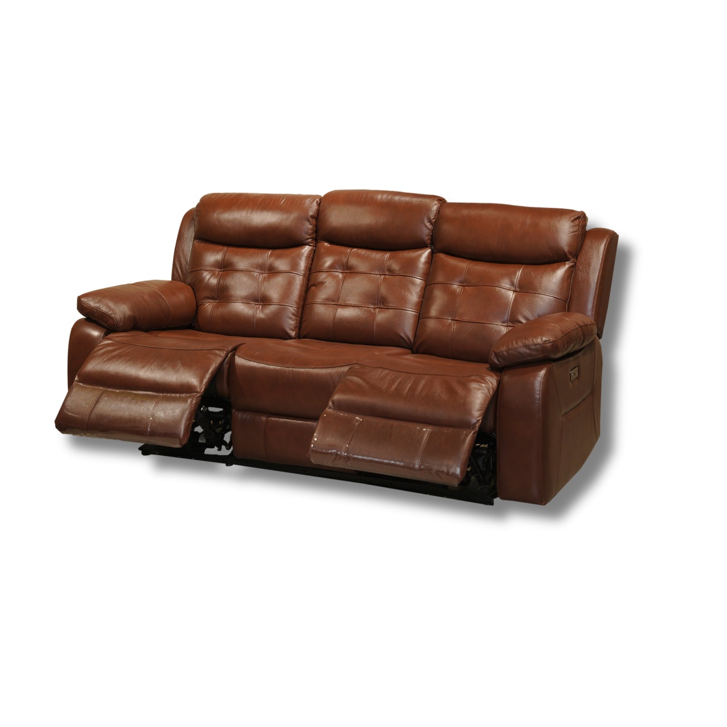 Milan Half Leather Electric Recliner 3+2 Seater-55012M
