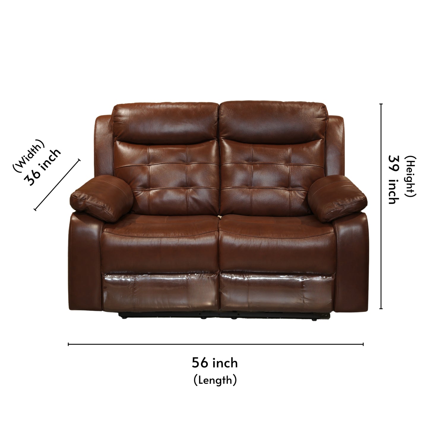 Milan Half Leather Electric Recliner 3+2 Seater-55012M