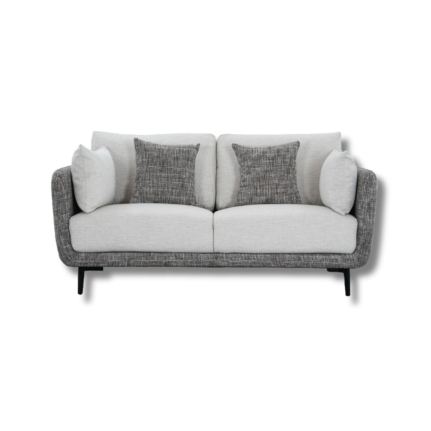 Paxton Fabric Sofa 3 + 2 Seater Brown and Grey