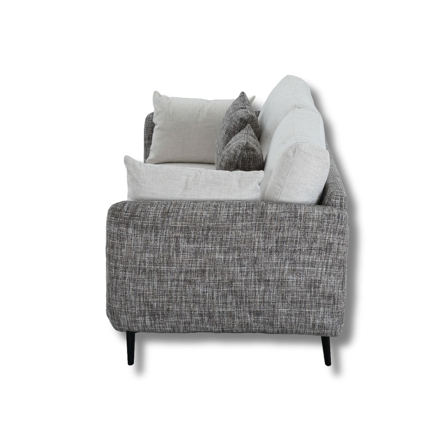 Paxton Fabric Sofa 3 + 2 Seater Brown and Grey