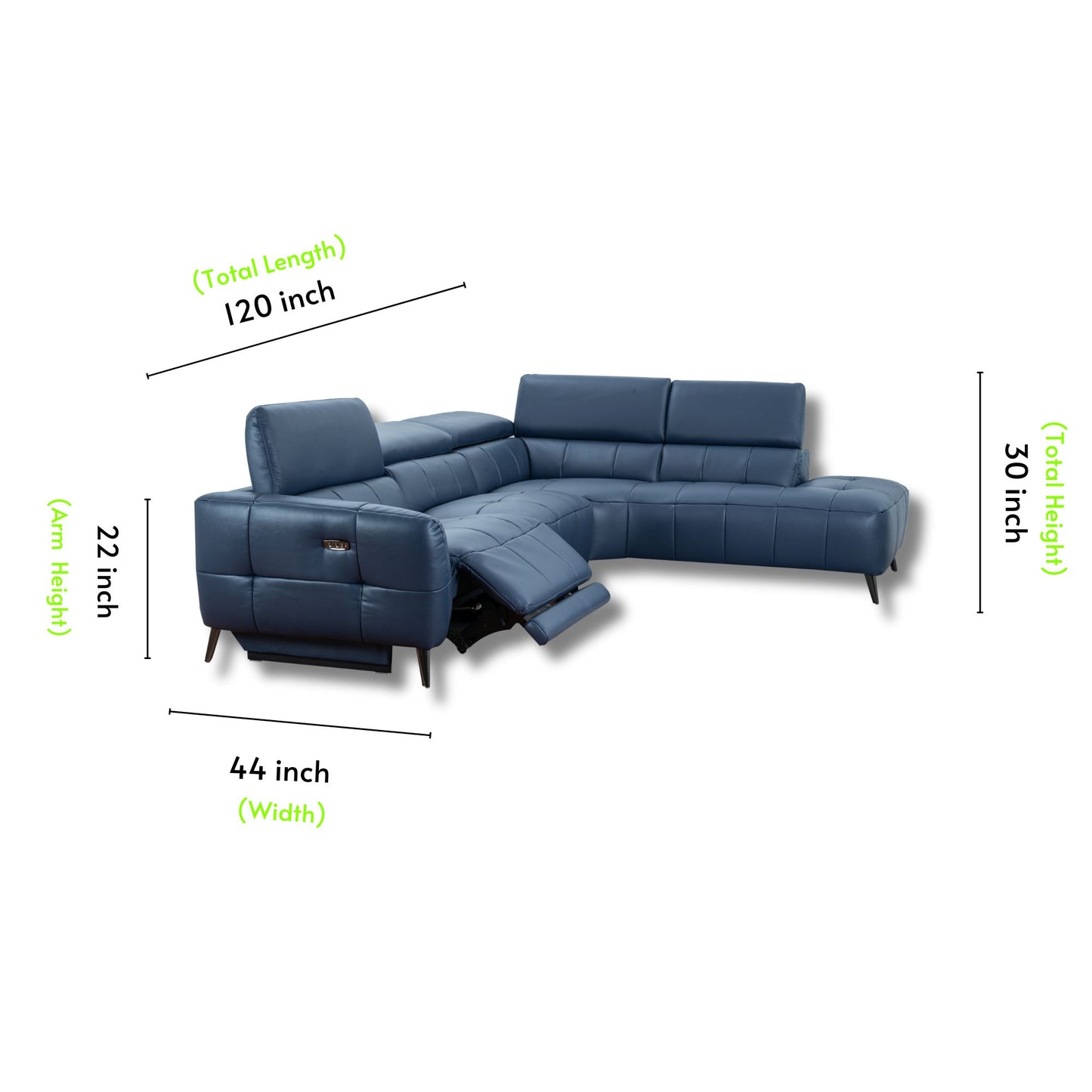 Miami Half Leather Terminal Longer Sofa RS-B0417