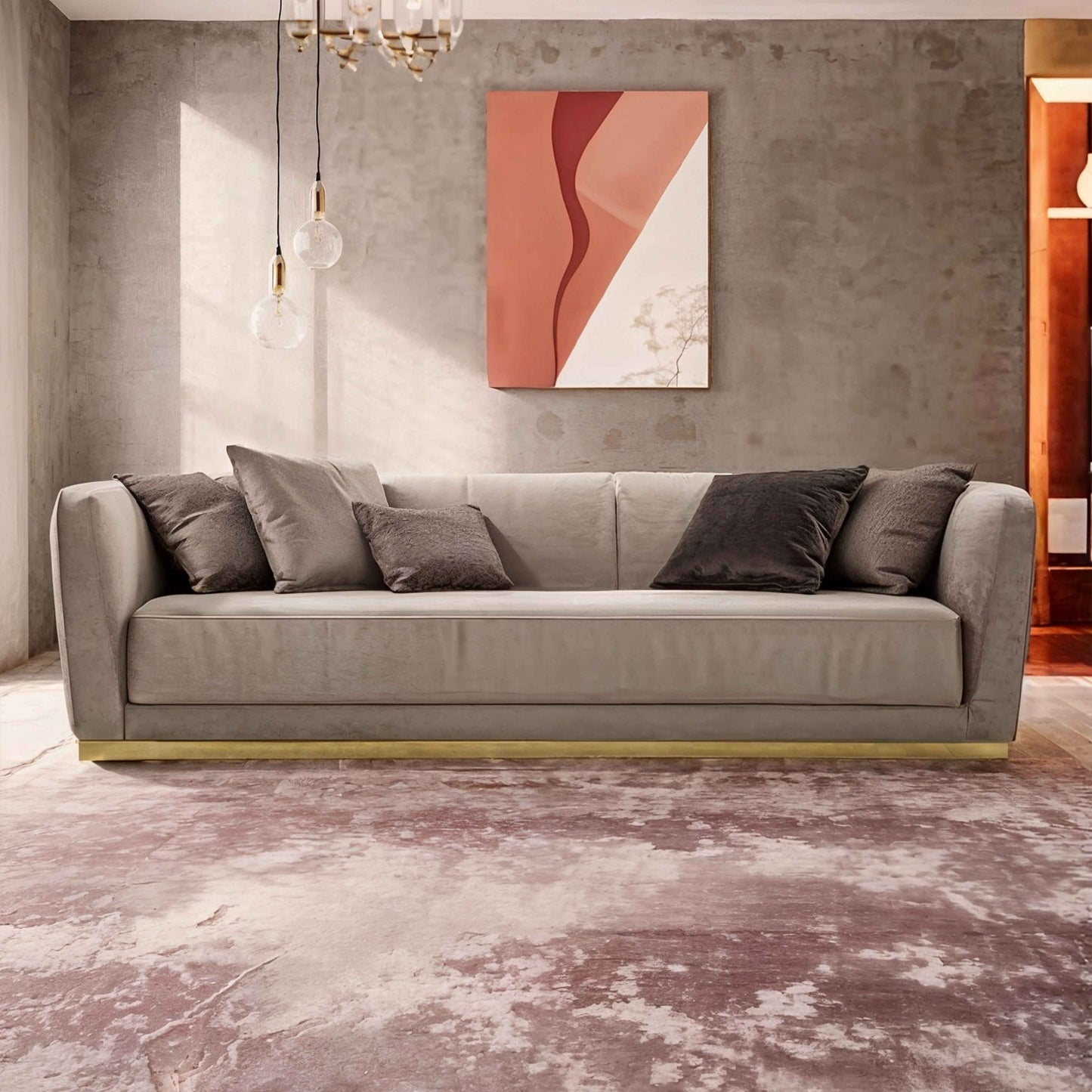 Phantom Premium Fabric Sofa 2 Seater Brown