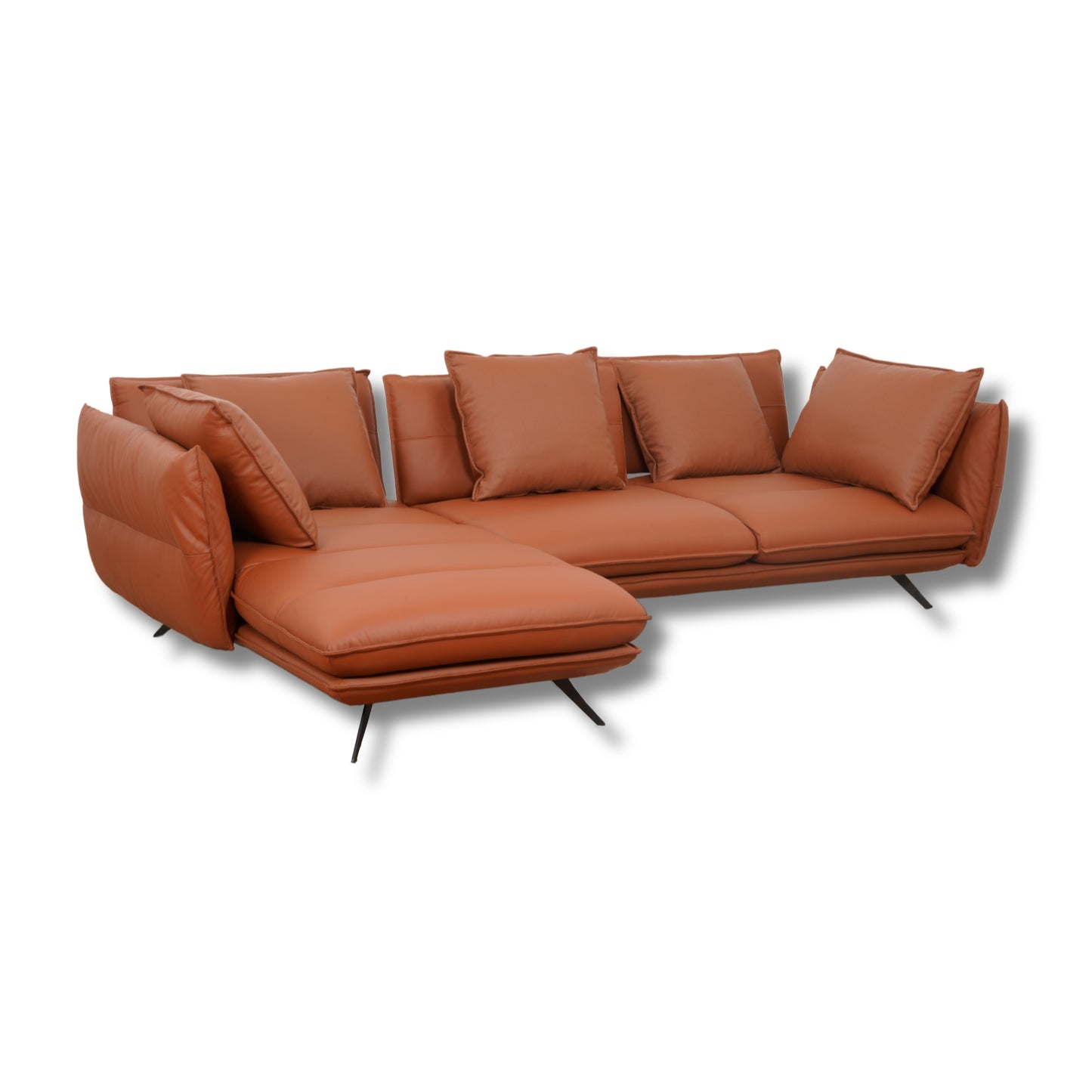 Aries Half Leather Longer Sofa LHS