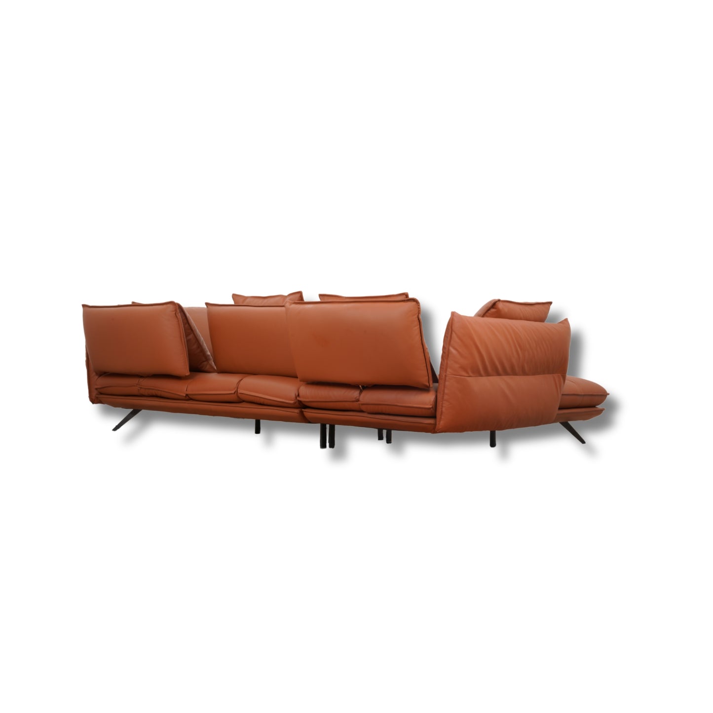 Aries Half Leather Longer Sofa LHS