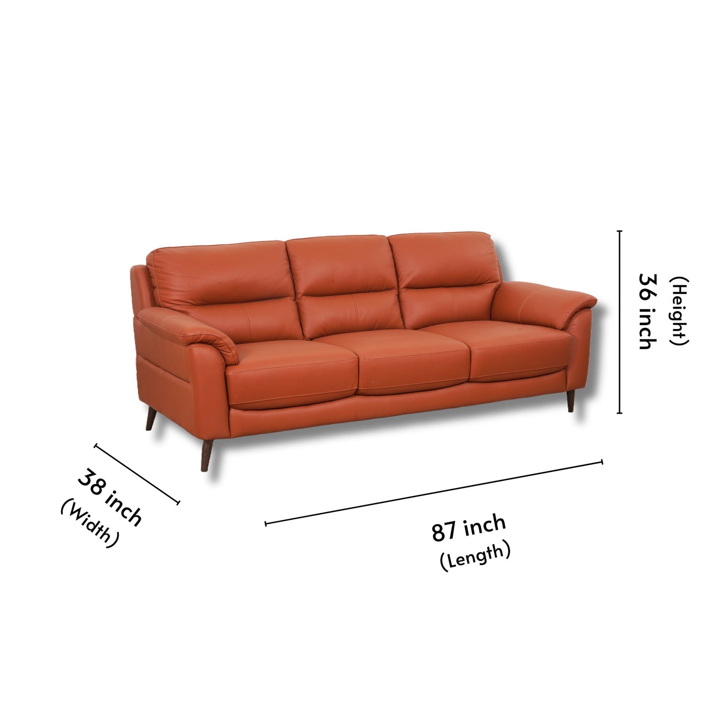 Alcamo Half Leather Sofa 3+2 Seater