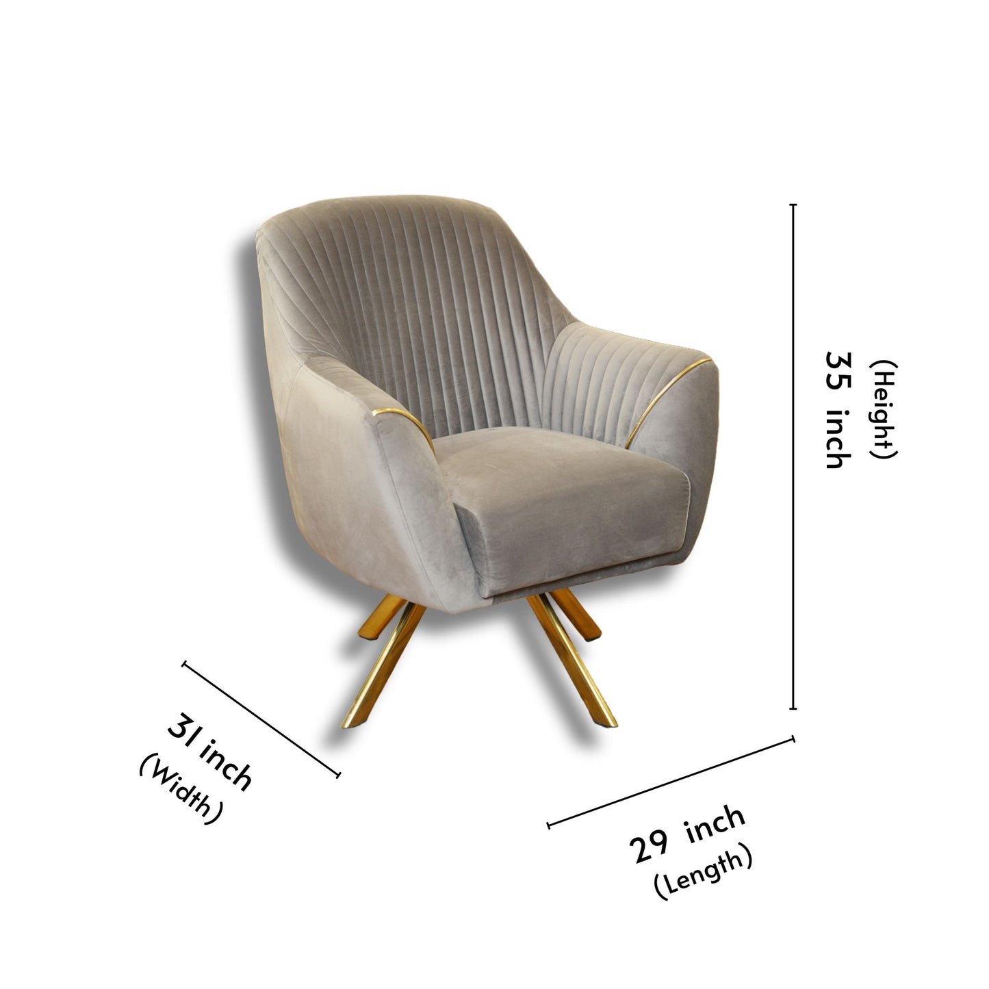 Customized Fabric Revolving Lounge Chair