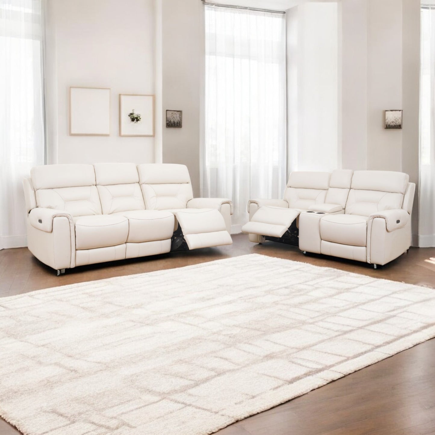 Addison Half Leather Motion Sofa 3+2 Seater-RS-13045