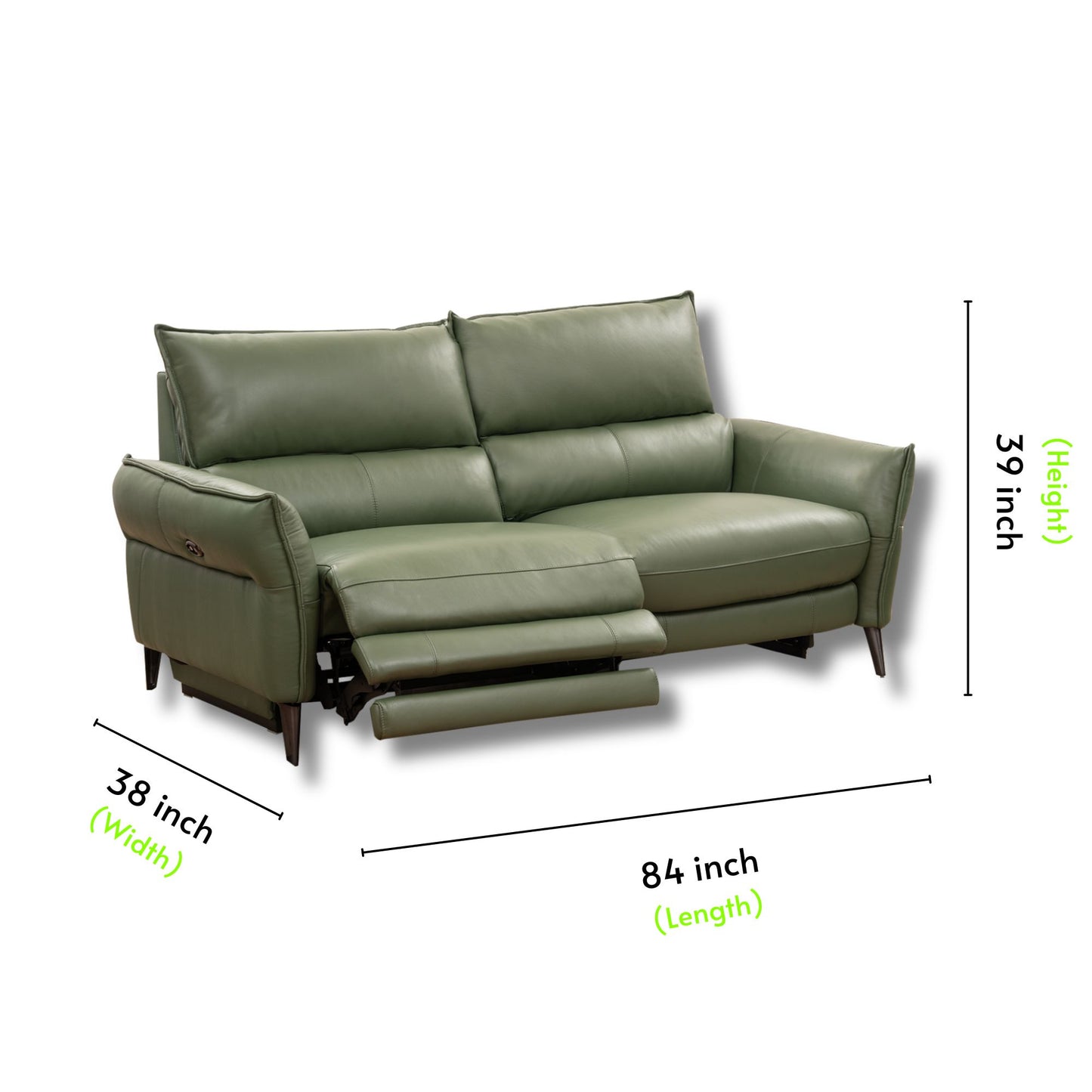 Half Leather Motion Sofa 3 Seater- A0563