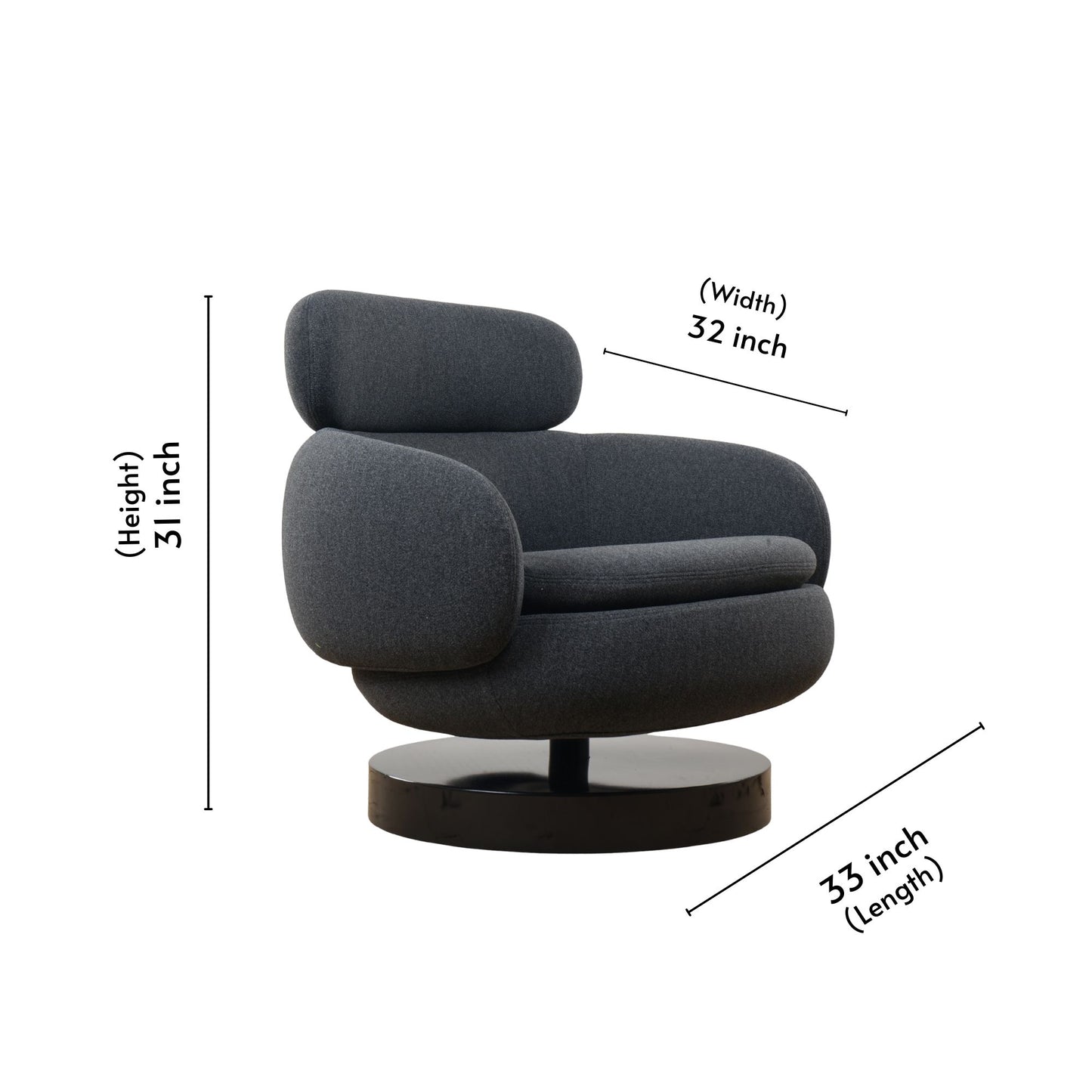 Dive LC Revolving Accent Chair J08