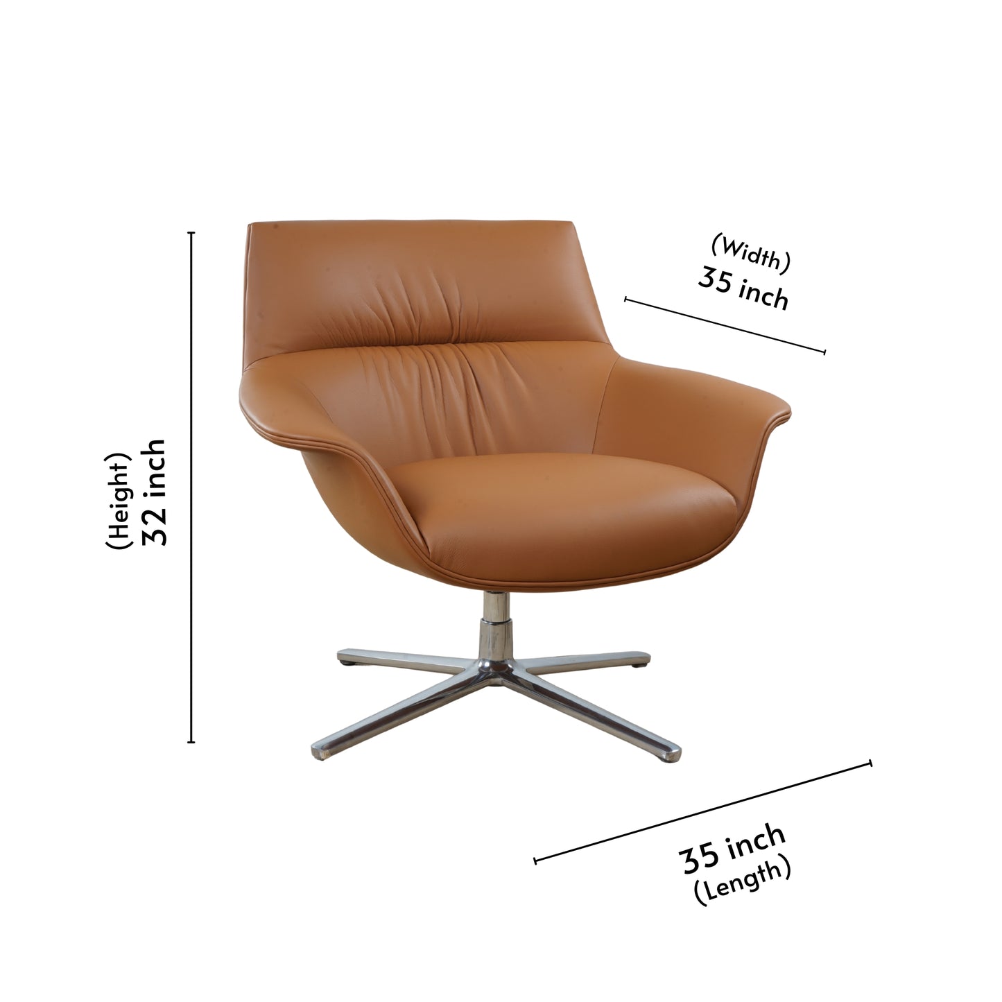 Dive LC Revolving Accent Chair B2089 - Epitome Tan
