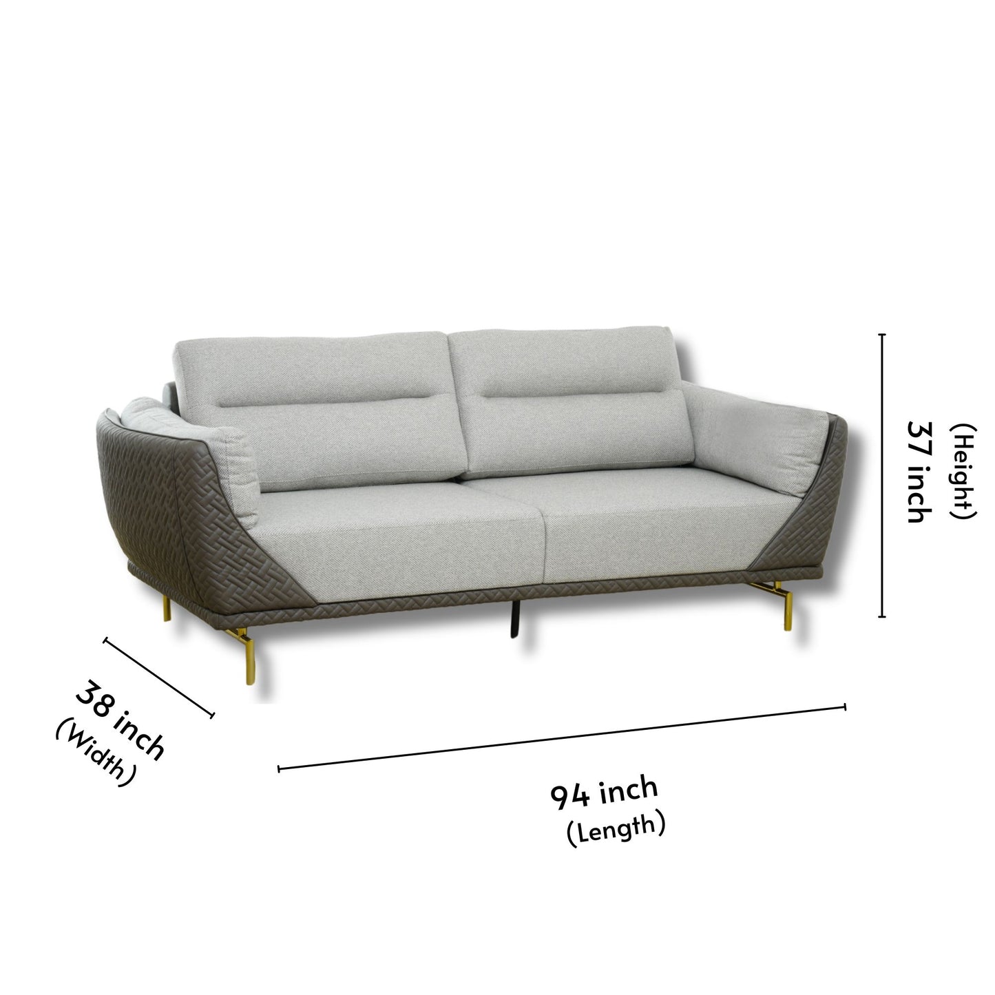 Gravitas Fabric Sofa 3+2 Seater with Console