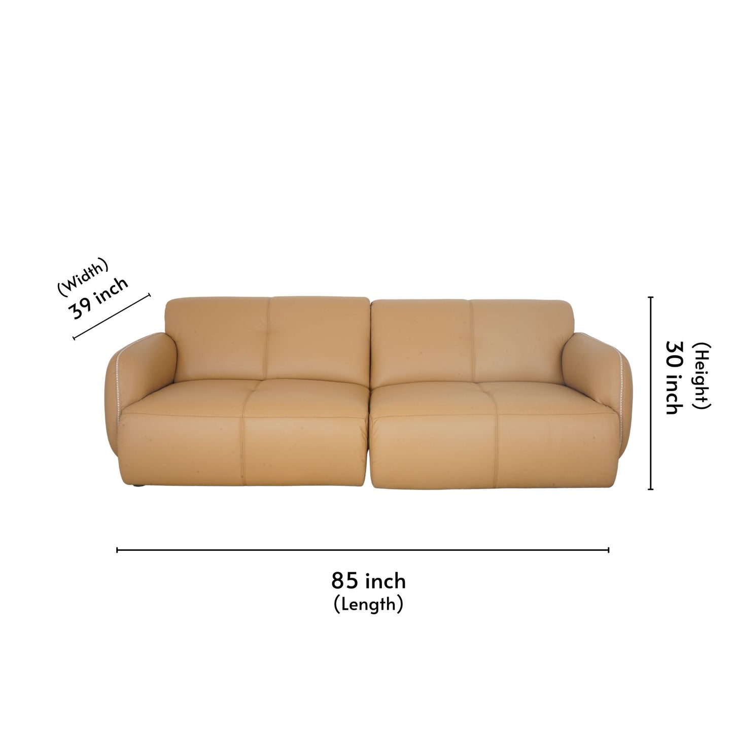 Half Leather Sofa 3+2 Seater Large-GA-A0747-CS-NW- 674E Nicolo
