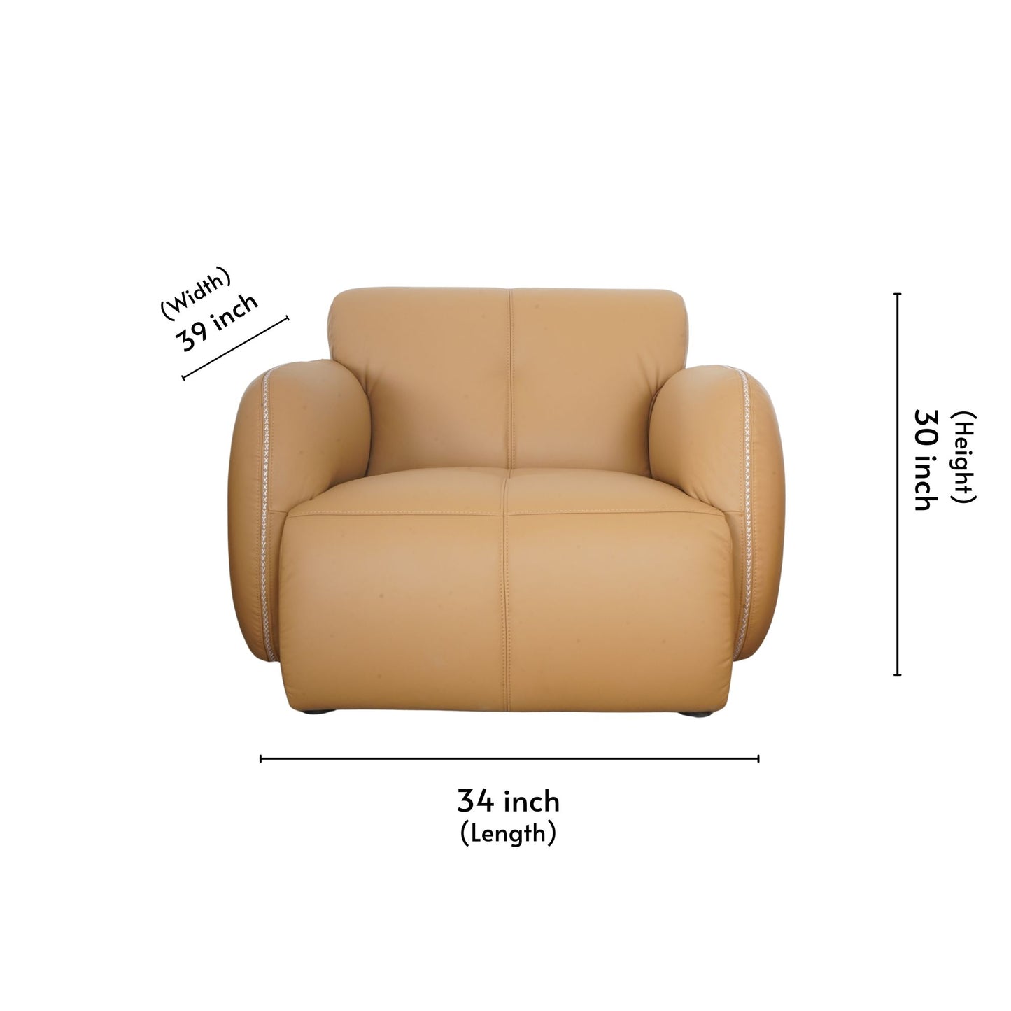 Half Leather Sofa 3+2 Seater Large-GA-A0747-CS-NW- 674E Nicolo