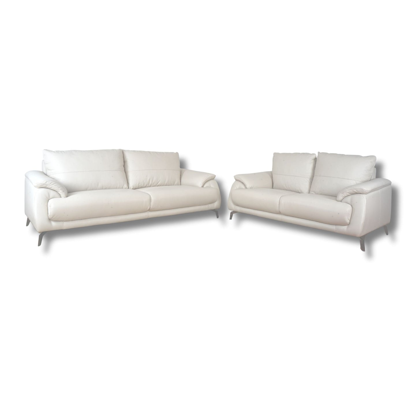 Andrew Half Leather Sofa 3+2 Seater-13424-NC-156E Frost