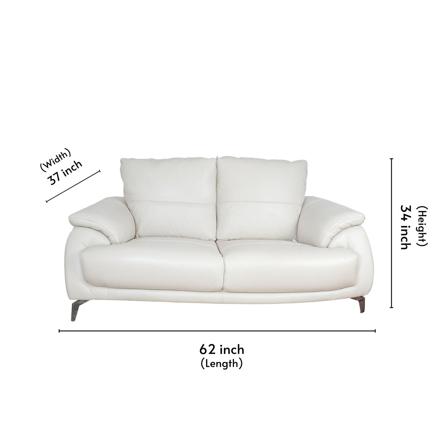 Andrew Half Leather Sofa 3+2 Seater-13424-NC-156E Frost