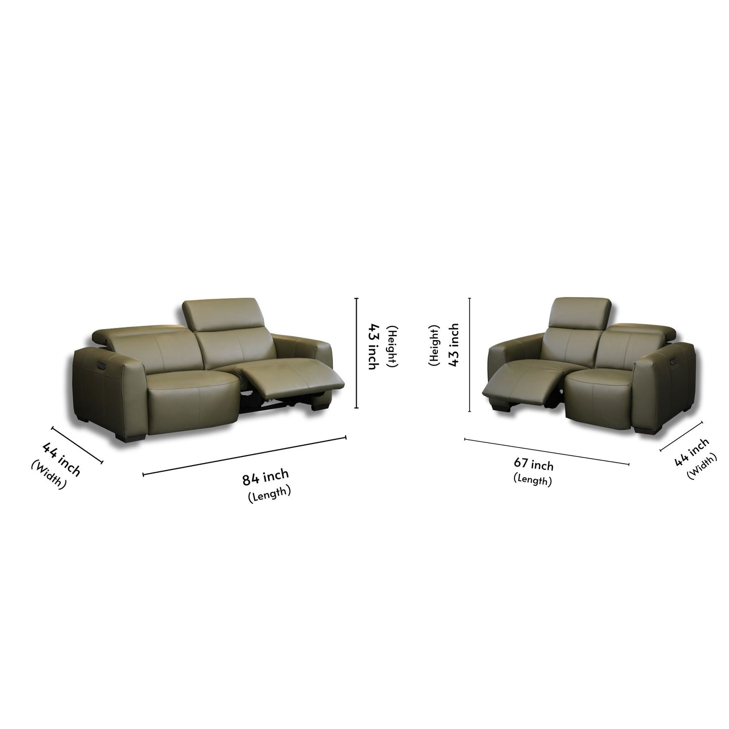 Amber HL Dual Motor Power Recliner 3+2 Seater-RS-12885-PR