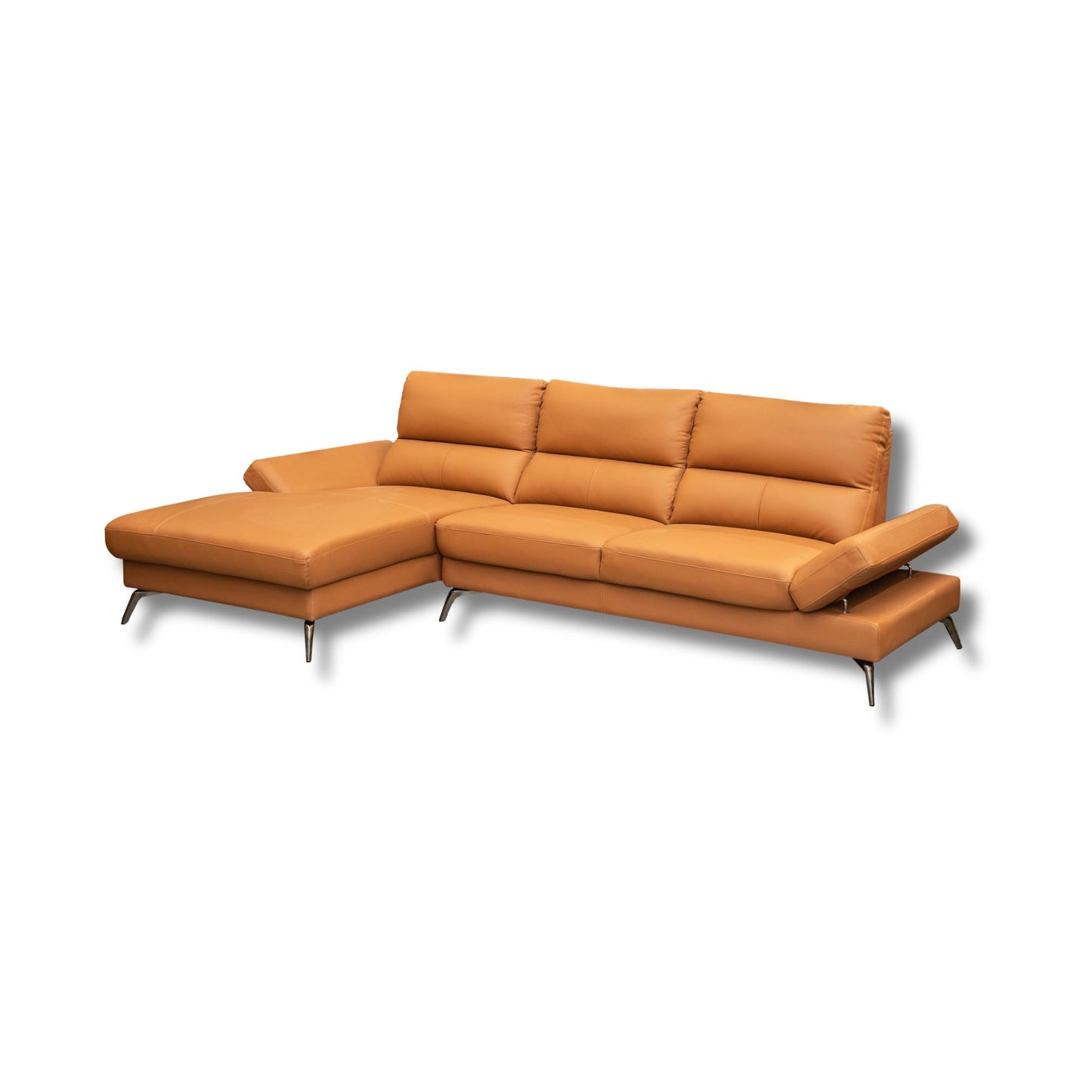 TWF SS Half Leather Longer Sofa