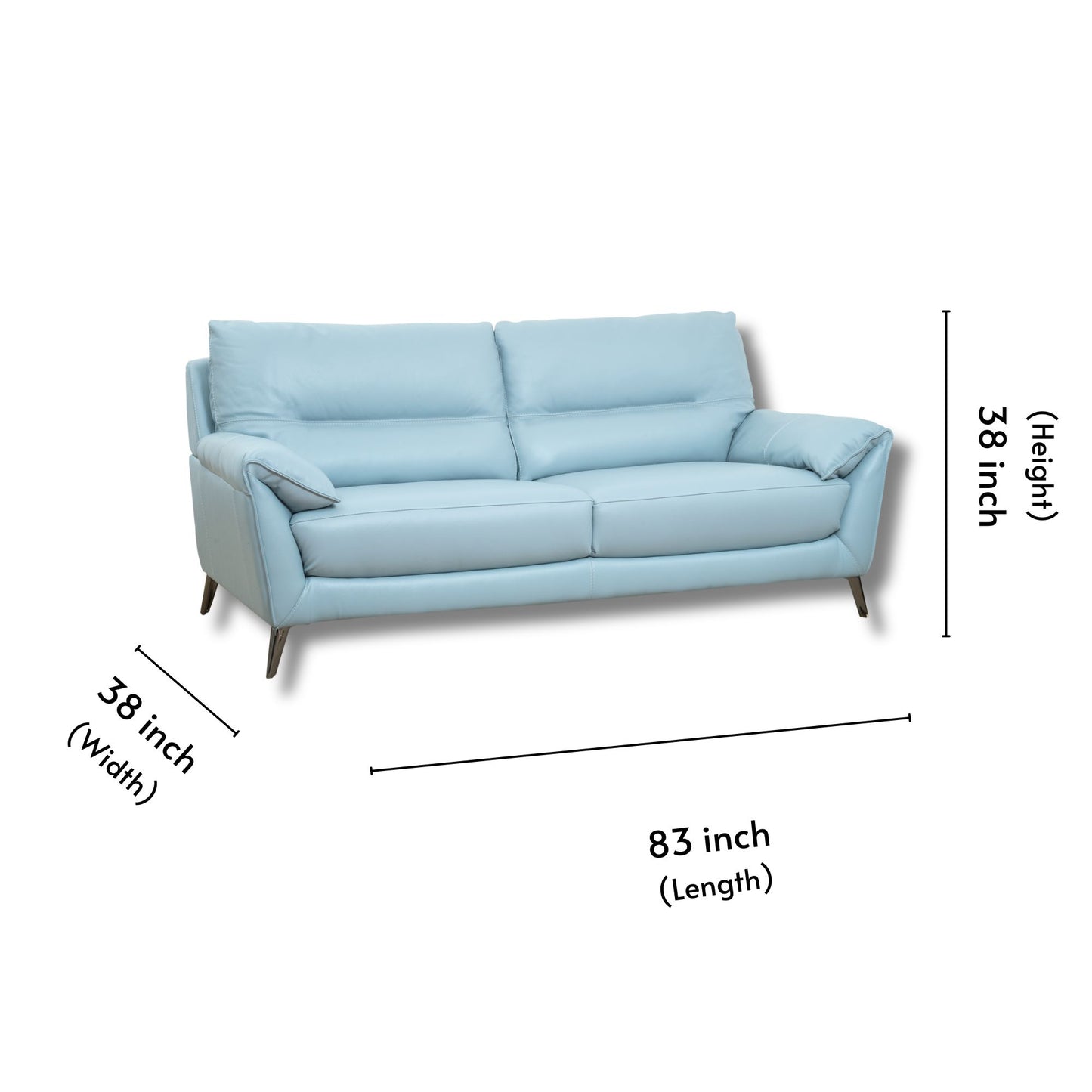 Anson Half Leather Sofa Set (3+2) Seater-12615