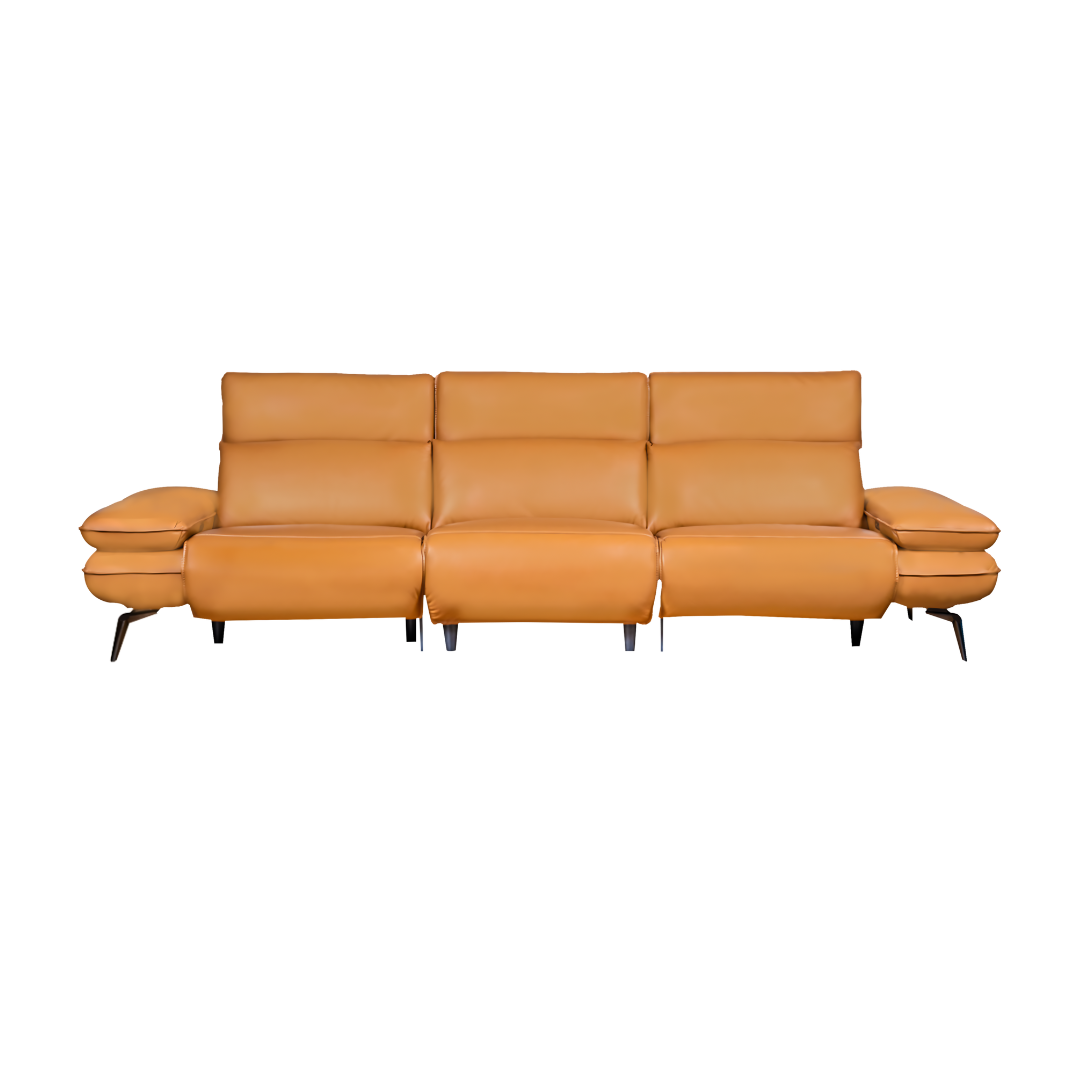Half Leather Power Recliner 3 Seater-TM87