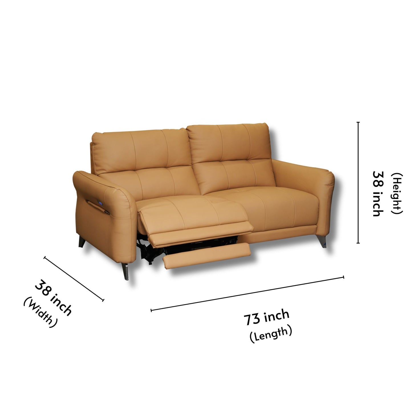 Luna FFS Half Leather Recliner Sofa 3+2 Seater