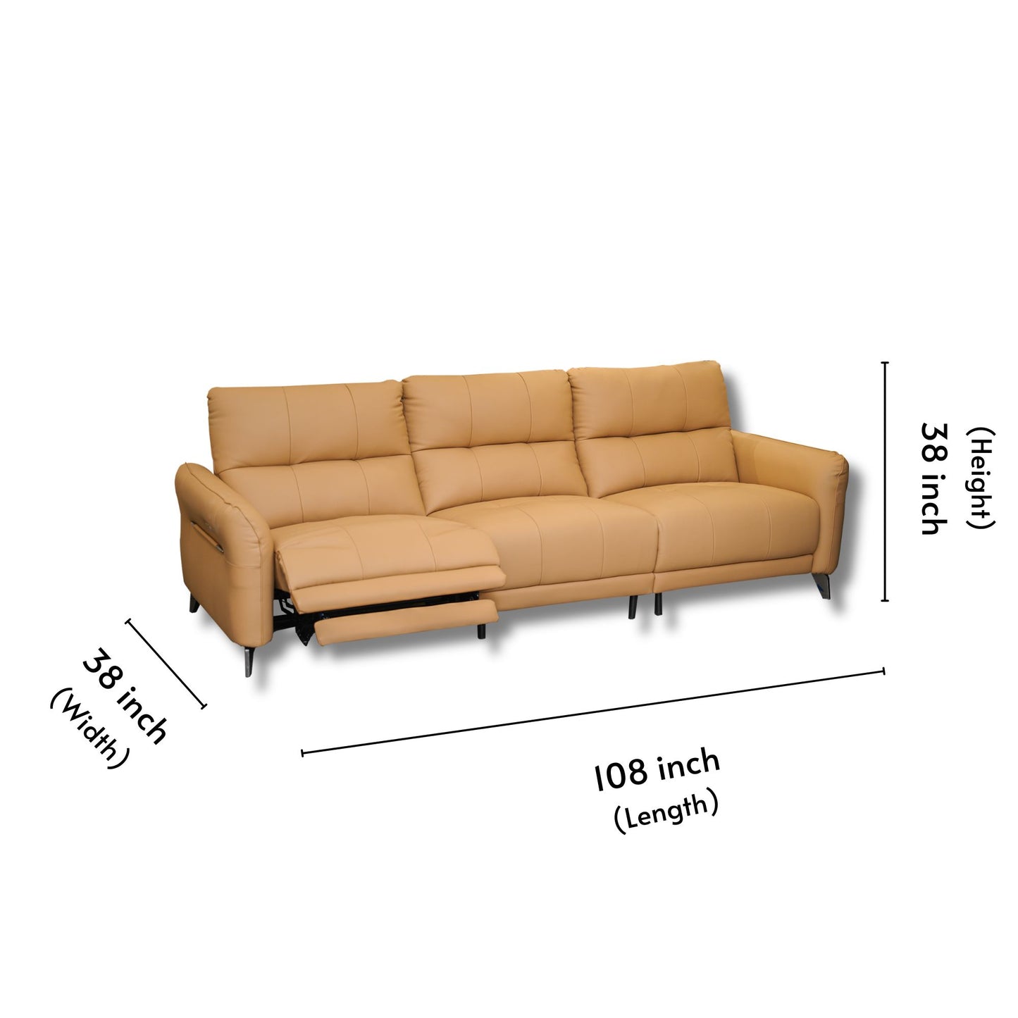 Luna FFS Half Leather Recliner Sofa 3+2 Seater