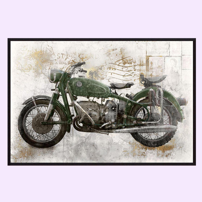 Bike Canvas Painting Art Work