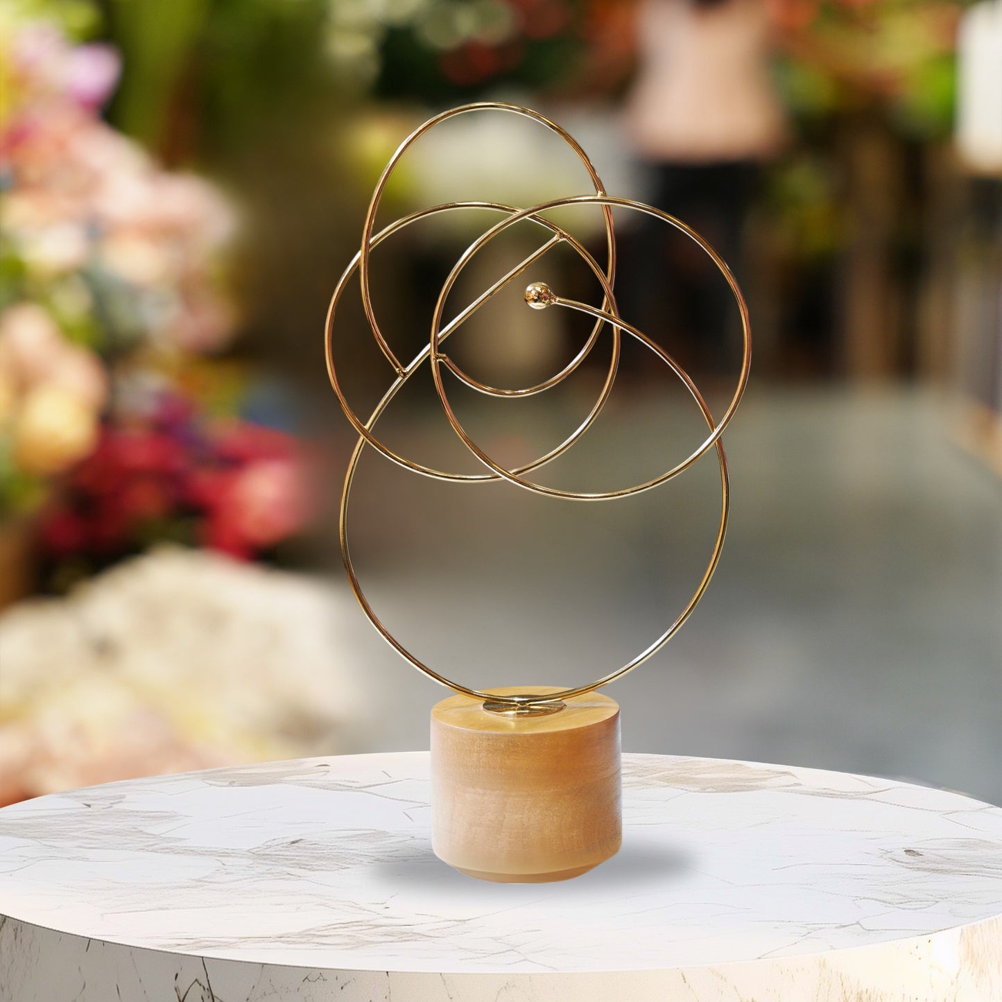 Contemporary Kinetic Orbit Sculpture
