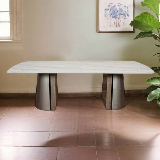Marble Dining Table 6 Seater light beige - TMB15