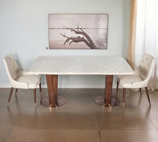 William Italian Marble Dining Table 6 Seater-1901
