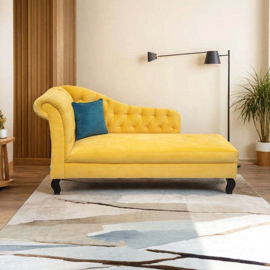 Chesterfield Carilona Fabric Diwan Yellow