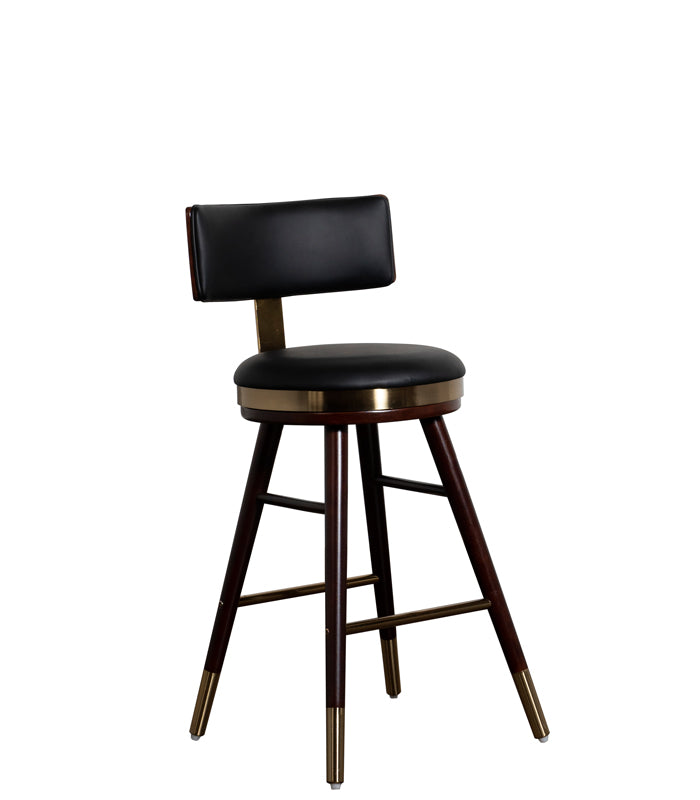 Stylish Wooden Bar Stool Black