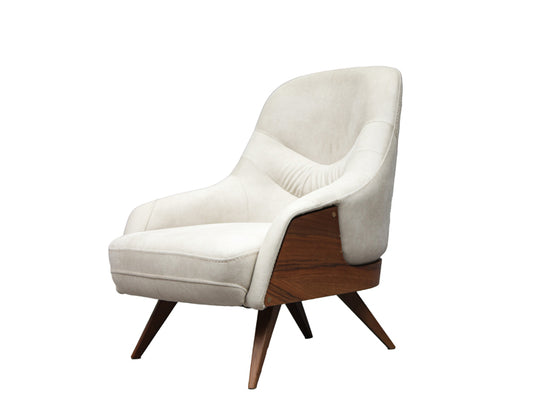 Premium Fabric with Wooden Frame Lounge Chair Grey