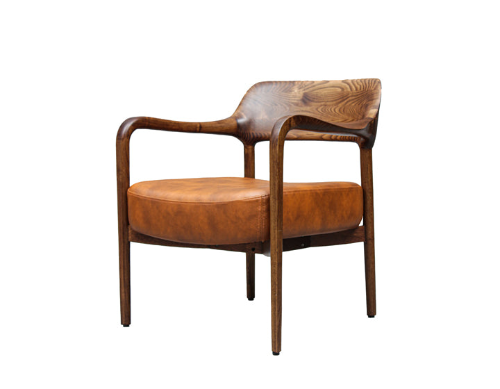 Stylish Wooden Lounge Chair Brown