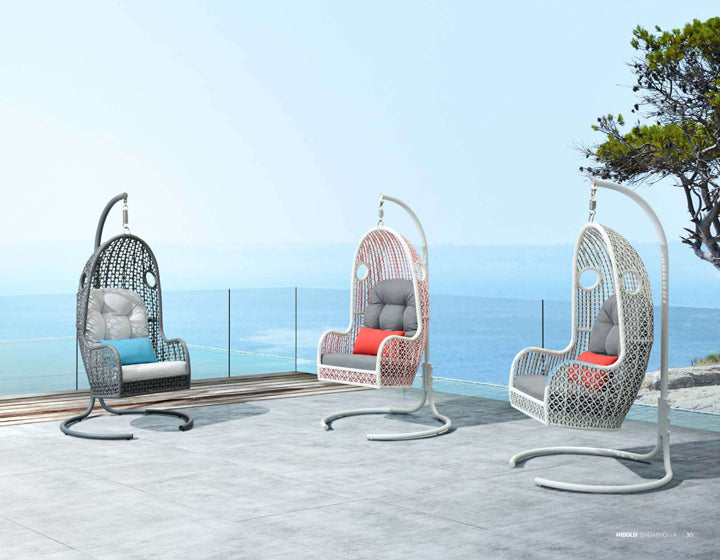 High Gold Shenzou Single Seater Swing Chair Dark Grey