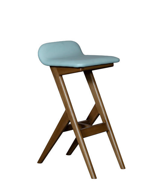 Luke Stylish Wooden Bar Stool Cream