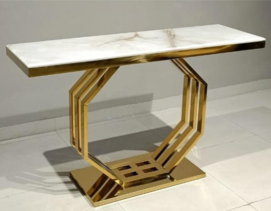 LMG CT Marble Console Table White - 6009