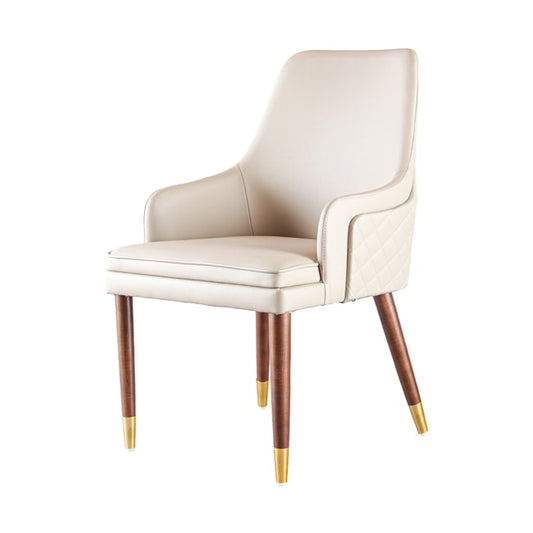 Ash Wood New Area Dining Chair Cream