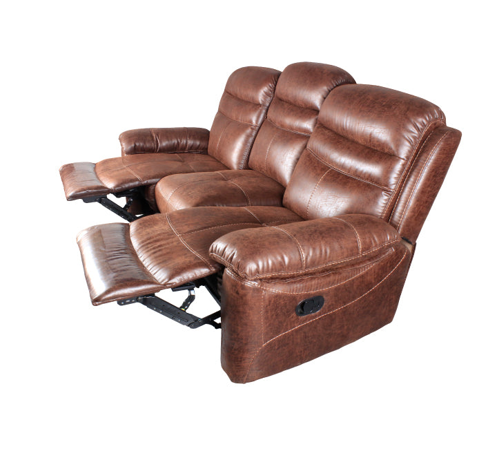Rawdon Fabric Recliner 2 Seater Brown