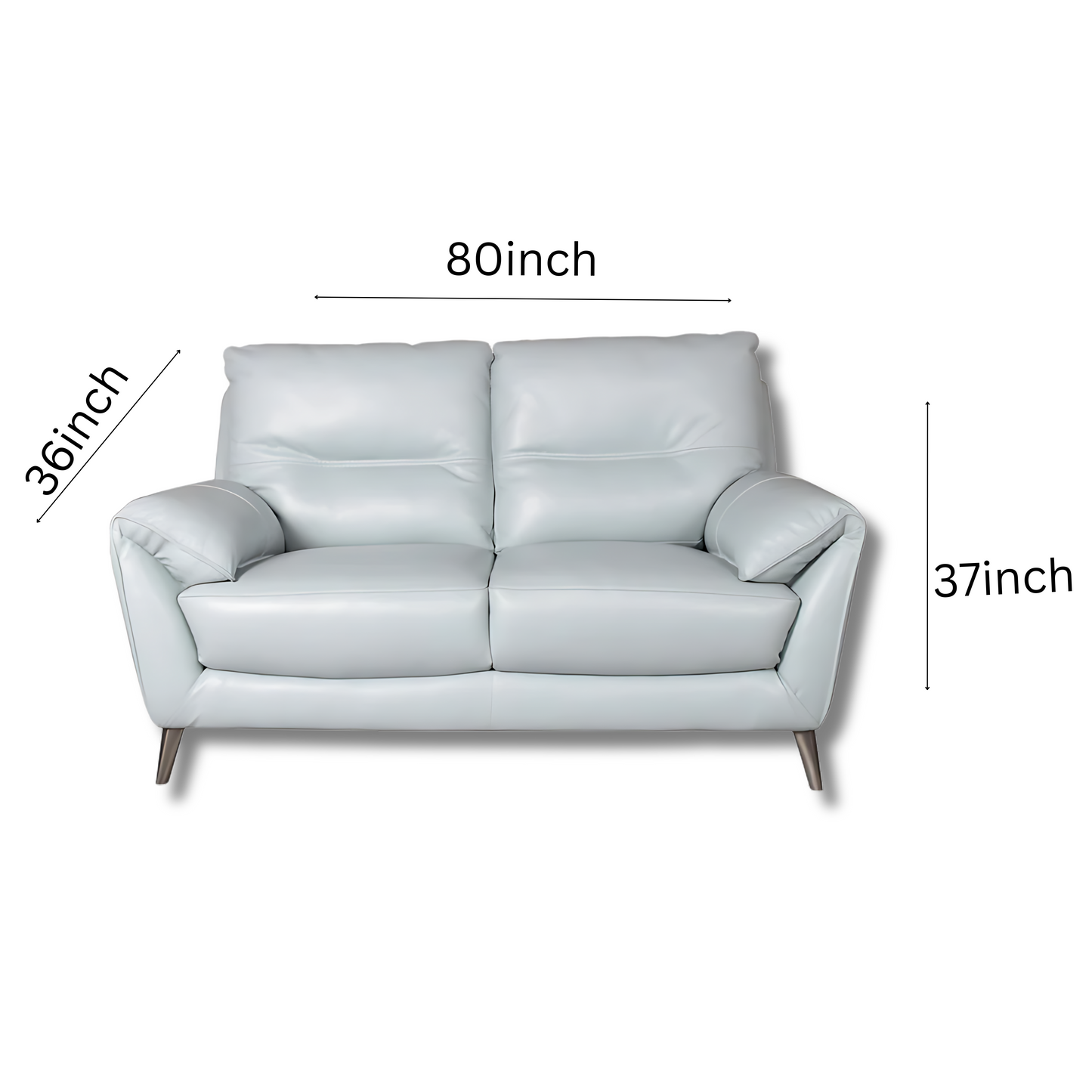 Anson Half Leather Sofa 3 Seater-12615