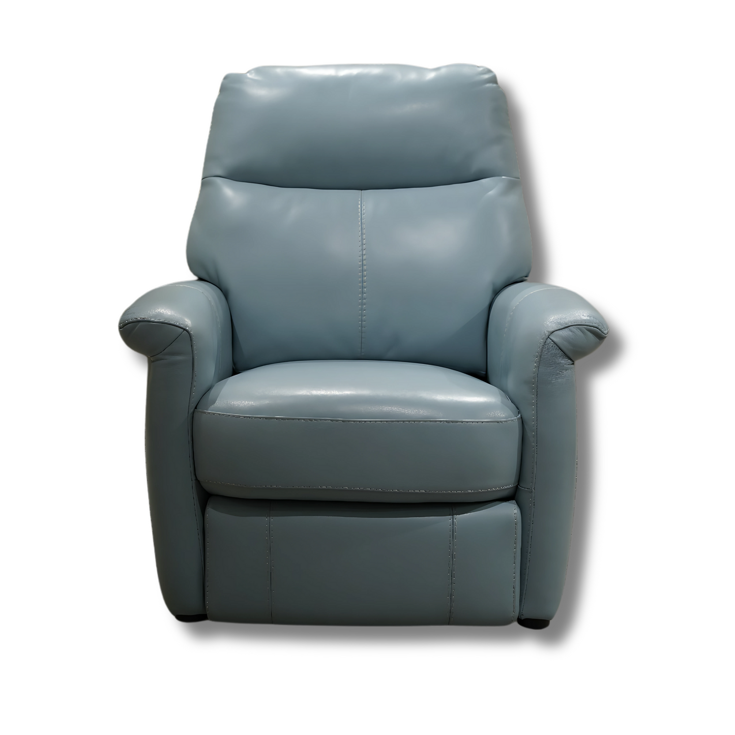 Half Leather Power 1 Seater Recliner Grey -12762