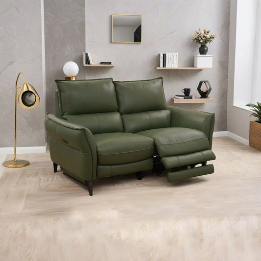Half Leather Motion Sofa 2 Seater-A0563