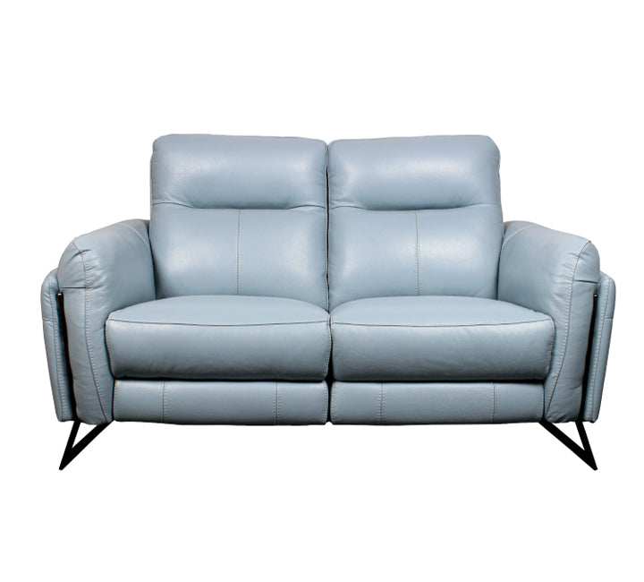 Herman Leather Motion Sofa 3 Seater Pearl Blue